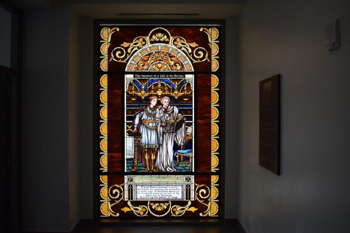 Recreated Old Main stained-glass window installed at LSC