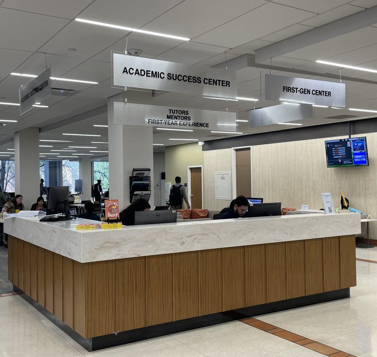 The Academic Success Center, located in the First-Gen center, is open Monday through Thursday from 9 a.m. to 9 p.m., Friday from 9 a.m. to 3 p.m., Saturdays they are closed, and Sundays they are open from 2 p.m. to 7 p.m..