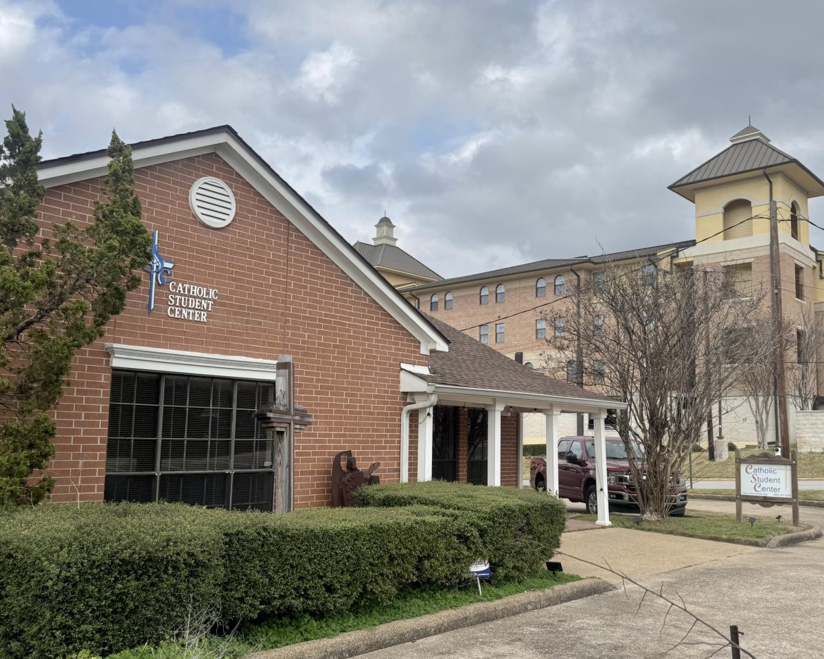 The Catholic Student Center is located on the corner of 17th Street and Avenue M.