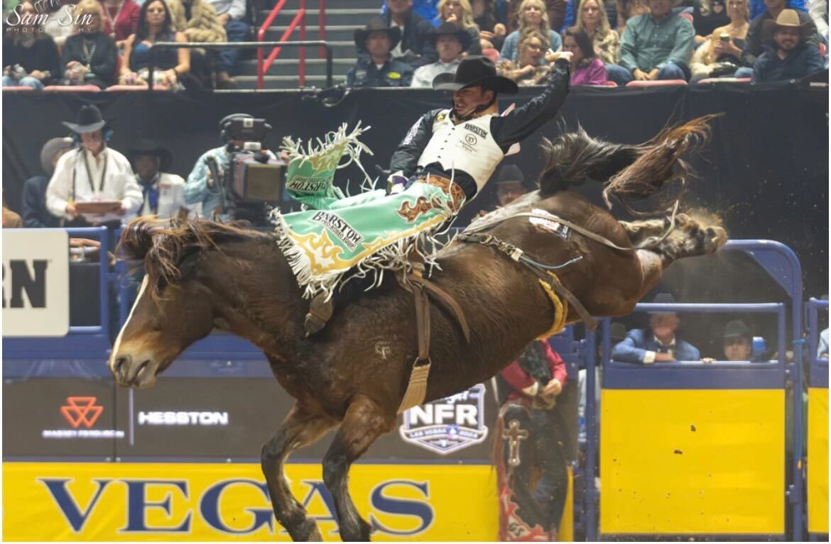 Bradlee Miller is No. 1 in the world for Bareback riding, according to ProRodeo.