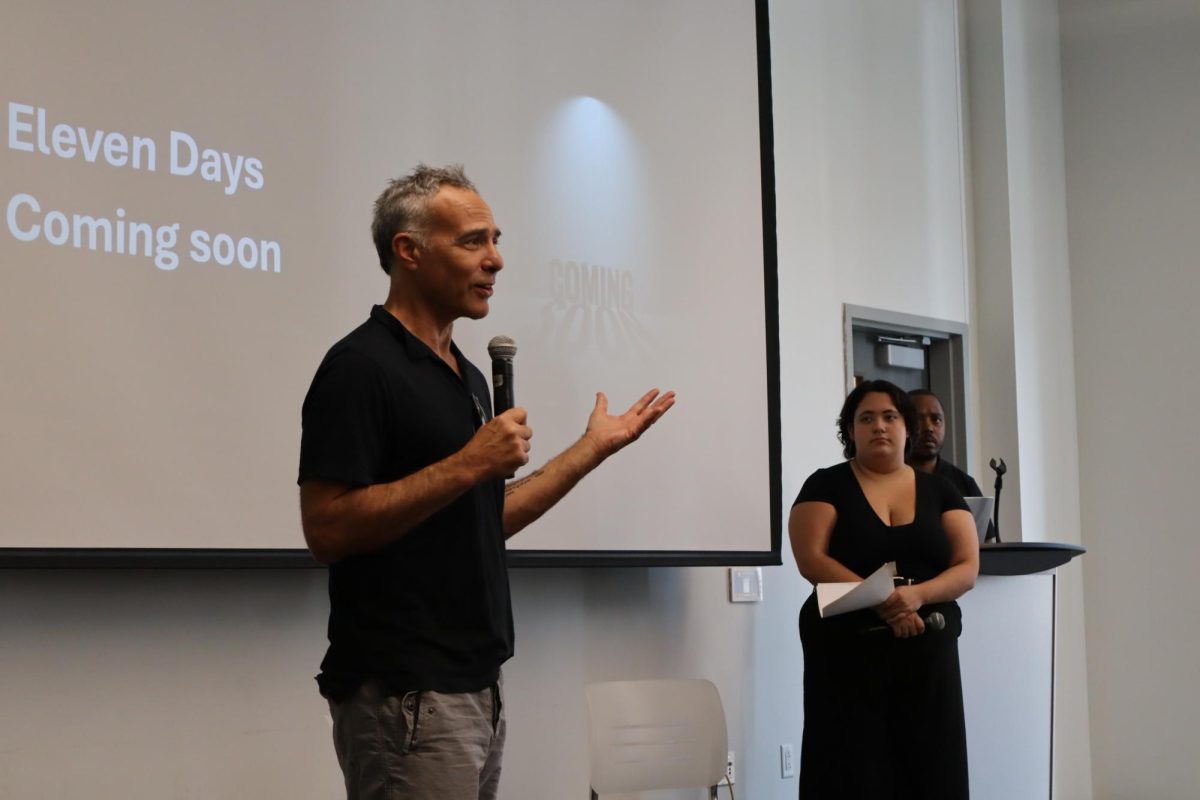 Filmmaker Peter Landesman spoke at Sam Houston State University on Sept. 18, 2025 for a guest speaker event hosted by Priority One.