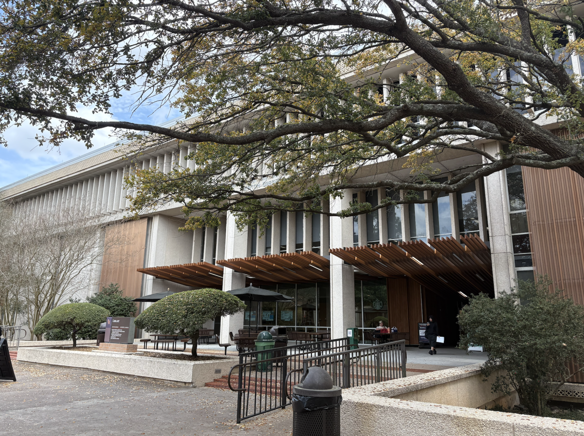 Pictured above is SHSU's Newton Gresham Library.