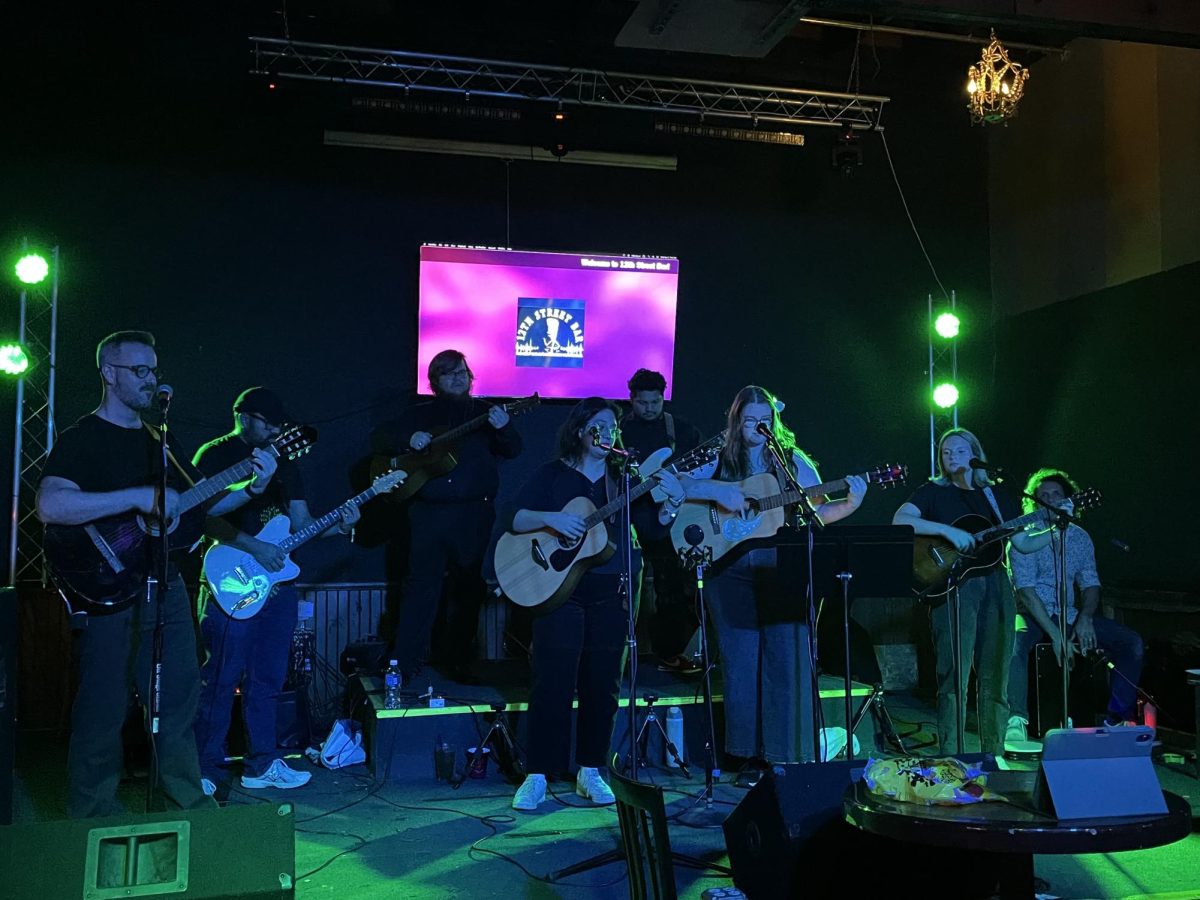Sam Houston State University guitar professor Michael Shanks brought his ensemble to the 12th Street Bar last Wednesday for its semester performance.